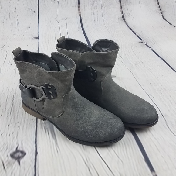 Muk Luks Booties with Buckle Detail